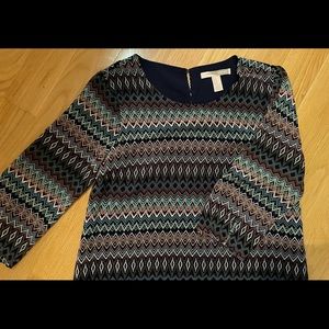 Aztec Long-sleeve Dress